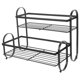 thumbnail image 5 of WASHWEPE Repisa Doble De Hierro Negro Para Almacenamiento Y Organización De Especias En Cocina, 5 of 7