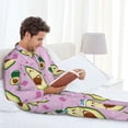 thumbnail image 6 of Sikiie Different Avocados Mens Pajama Set, Soft Warm Long Sleeve Sleepwear, Cozy Button-Down Pjs for Men-Medium, 6 of 7