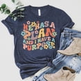 thumbnail image 3 of Love in Faith | He Has a Plan Short Sleeve | Heather Navy | Christian T-Shirts for Women | Faith Based Apparel |Christian Gifts, 3 of 8