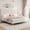 KING - Beige, variant on Full Size Bed Frame with 3-Level Adjustable Headboard, Modern Platform Bed with Wooden Slats Support, No Box Spring Needed, Easy Assembly, Black