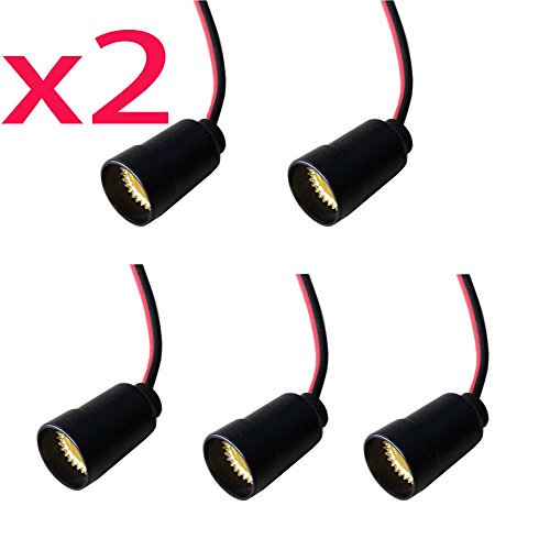 E12 Candle Candelabra Light Bulbs Socket Lamp Holder Base with Leads