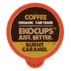 EKOCUPS Burnt Caramel Organic Coffee Pods, Dark Roast, 40 Count for Keurig K-Cup Machines