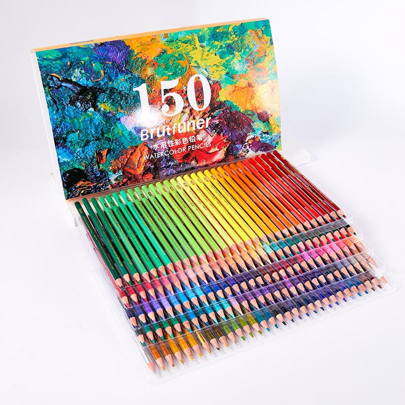 Set of 150 Watercolor Pencils with Unique Colors, Water Soluble Art Pencils for Adult Coloring Book Sketching Painting