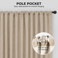 thumbnail image 4 of HPD Half Price Drapes Nomad Tan Extra Wide Faux Linen Room Darkening Curtains for Bedroom & Living Room Curtains (1 Panel), Window Curtains 96 inches long, Extra Wide Curtains & Drapes, 100W X 96L, 4 of 12