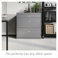 thumbnail image 3 of Space Solutions 30" W Metal 3 Drawer Home Office File Cabinet Silver, 3 of 8