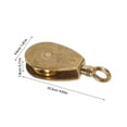 thumbnail image 2 of ELAYARD Golden Brass Single Pulley Block for Marine Use Durable Rope Pulley Hardware, 2 of 8