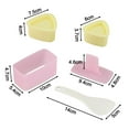 thumbnail image 4 of Onigiri Mould Kit DIY Triangle Rice Ball Moulds Sushi Maker Press Rice Ladle, 4 of 10