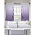 thumbnail image 5 of Ice Hockey Sheer Curtains for Living Room Bedroom, Winter Sports Light Purple Gradients Light Filtering Sheer Curtains, Rod Pocket Voile Window Drapes, 2 Panels Set 52"x 54", 5 of 7
