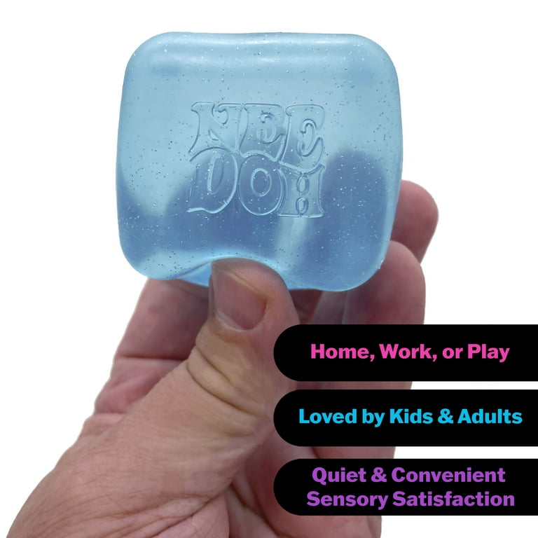 Nee Doh Nice Cube Squish Toy, Ages 3+ (1 Random Color)