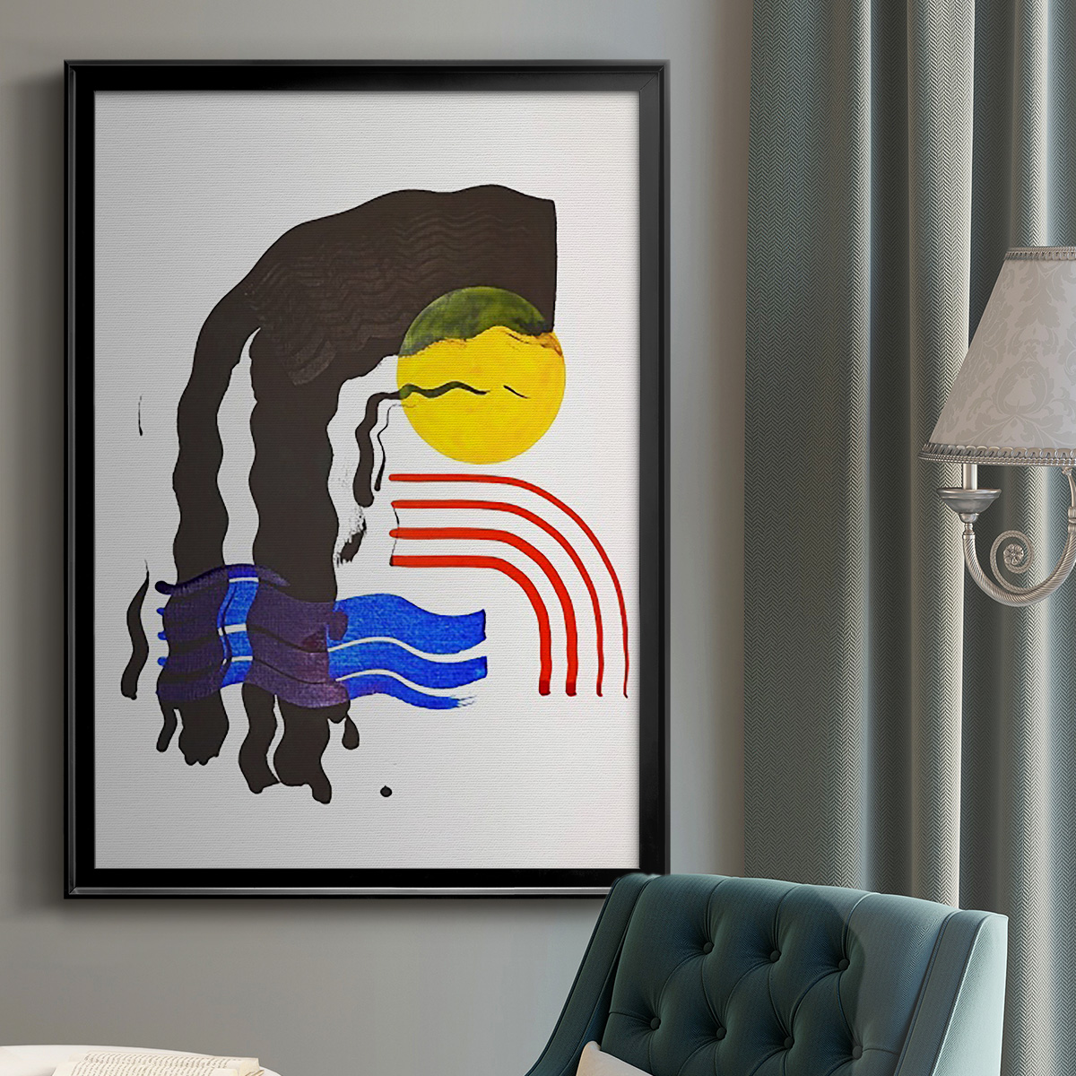 Shifting I Premium Framed Print, in Gold, Black, or Silver - Ready to Hang