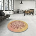thumbnail image 4 of Ahgly Company Machine Washable Indoor Rectangle Transitional Chrome Gold Yellow Area Rugs, 2' x 5', 4 of 7