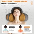 thumbnail image 3 of Fisiorest 3-In-1Neck Massager Pillow,Neck Massager for Pain Relief Deep Tissue, Massage Pillow with Heat, Vibration & Airbag Traction, 3D Ergonomic Cervical Hump Corrector Massage for Home Office, 3 of 8