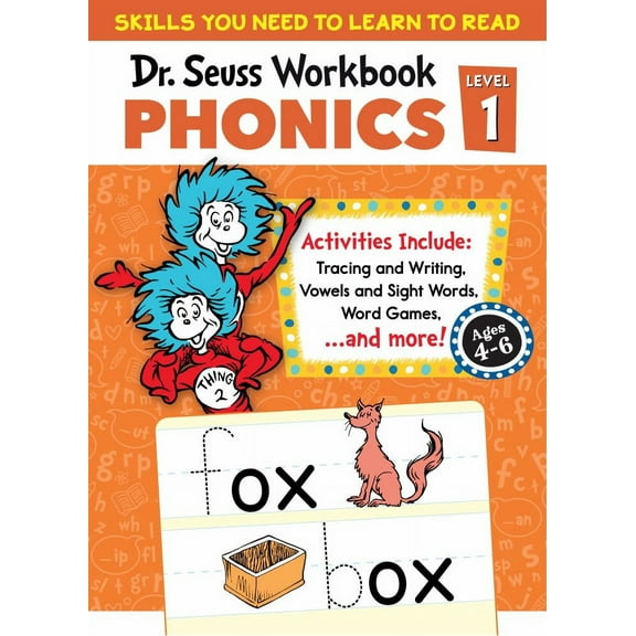DR SEUSS: Dr. Seuss Phonics Level 1 Workbook: A Phonics Workbook to Help Kids Ages 4-6 Learn to Read (for Kindergarten and Beyond) (Paperback)