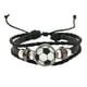 thumbnail image 2 of Pulsera de fútbol Pulsera trenzada de cuero Pulsera de moda con cuentas de fútbol brillante para fanáticos del equipo, 2 of 9