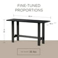 thumbnail image 6 of Maven Lane Hera Modern Wooden Console Table in Weathered Black Finish, 6 of 7