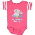 thumbnail image 3 of Inktastic My Babysitter Loves Me Cute Elephants Clouds Moon and Stars Boys or Girls Baby Bodysuit, 3 of 5