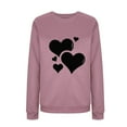 thumbnail image 5 of Inverlee Valentine's Day Sweatshirts for Women Sweet Love Heart Graphic Sweatshirts Work Pullover Sweater Tops Crewneck Holiday Long Sleeve Tops for Women, 5 of 6