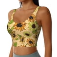 thumbnail image 2 of Naloa Sunflowers Sports Bras for Women, High Support Bra with Removable Pads, Comfortable - XX-Large, 2 of 9