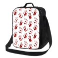 thumbnail image 1 of Fotbe Red Bloody Scary Hands2 Lonchera Bolsa de Almuerzo para Hombres y Mujeres, Lonchera de Gran Capacidad, Bolsa de Almuerzo Reutilizable, Bolsa Térmica Aislante, 1 of 7