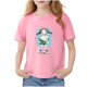 thumbnail image 2 of Blusas y camisas de manga corta con cuello redondo para niños Camiseta de verano de manga corta estampada para niñas Jersey elegante de cuello redondo para niñas Top de algodón para niños, 2 of 6