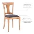 thumbnail image 4 of Linon Jared Set of Two Side Chairs Grey Padded Seats Frame in Natural Beechwood, 4 of 17