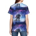 thumbnail image 7 of Wukai Astronauts Start Running Youth Unisex Short Sleeve T-Shirt for Boys, Girls, Teens, and Kids-Large, 7 of 7