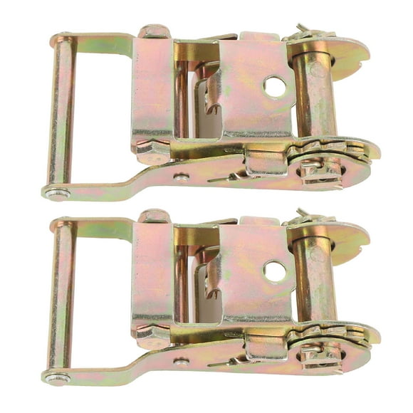 Tensioner 2PCS Ratchet Tie Down Buckle 1.5 Inch Carbon Steel 2500KGS Tensile Force Strapping Belt Ratchet Tensioner
