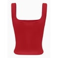 thumbnail image 4 of Women's Square Neck Crop Top Basic Sleeveless Fitted Tank Top Casual Cami, 4 of 5