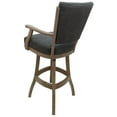 thumbnail image 2 of Classic Wood Swivel Extra Tall 34" Stool Arms - Elk Charcoal Fabric - Whitewash, 2 of 2