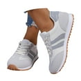 thumbnail image 2 of Womens Casual Fashion Sneakers Classic Retro Walking Shoes (Grey 36), 2 of 5