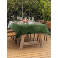 thumbnail image 4 of 60x102 Inch Outdoor Tablecloth with Umbrella Hole Zipper Rectangle Green Coastal Beach Rectangular Tablecloths Outside Waterproof Funny Rustic Ombre Sea Waves Art Patio Table Cover for Picnic Party, 4 of 8