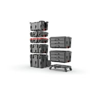 Hyper Tough Hyper Stack Interlocking Storage Crate, Black, Stackable Plastic Organizer
