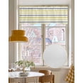 thumbnail image 4 of Faux Linen Valances for Windows Yellow Gray White Stripe Curtains Valance Light Filtering Rod Pocket Small Window Treatment for Kitchen Living Room Bedroom 42x12In, 4 of 6