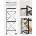 thumbnail image 4 of Estante de almacenamiento SONGMICS de metal de 3 niveles con ruedas de 60 cm de ancho, negro, 4 of 8