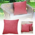 thumbnail image 2 of Outdoor Waterproof Pillow Covers 18x18 Inch Square Decorative Throw Cushion Cases for Patio Balcony Tent Sofa Polyester Solid Farmhouse Style Accent Pillows, 2 of 4