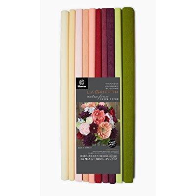 10.7-Square Feet Black LG11016 Lia Griffith Extra Fine Crepe Paper Folds Roll