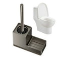 thumbnail image 5 of OIUR Toilet Brush with Soft Rubber Grip No Drilling Potty Training Seat Easy to Install Toilet Brush Holder Set Bathroom Organization, 5 of 7