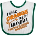 thumbnail image 3 of Inktastic I Wear Orange for My Grandma- Multiple Sclerosis Awareness Boys or Girls Baby Bib, 3 of 4