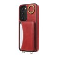 thumbnail image 5 of for Samsung Galaxy S23 Wallet Case with Card Holder - PU Leather Case for Women & Girls, Wrist Hand Strap, Secure Finger Ring, Shockproof Protective Phone Cover for Galaxy S23, Red, 5 of 7