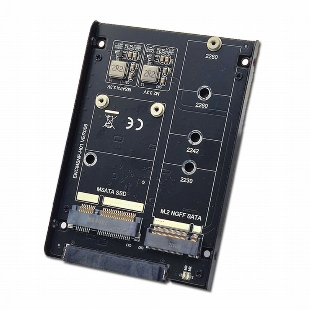 Xiwai Dual MSATA NGFF B+M SSD Card JBOD Raid0 Span Bridge to 2.5inch SATA Combo HDD Disk Drive Enclosure