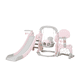 thumbnail image 1 of PLAYOUT KIDS | Juego Infantil 4 en 1 Baby Set I con Resbaladilla Columpio y Canasta Rosa, 1 of 4