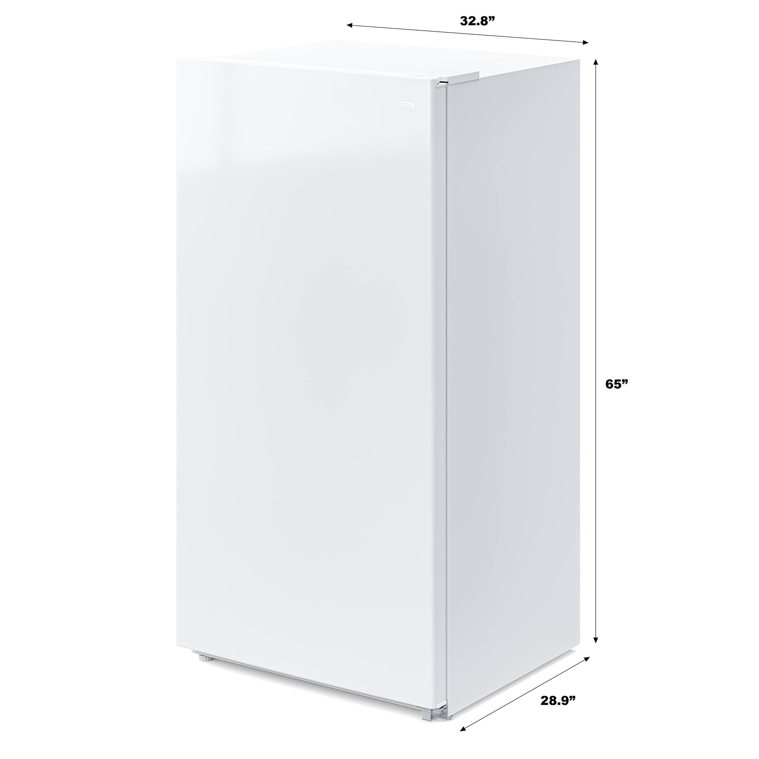 Pemberly Row Contemporary 17 Cu. Ft Upright Freezer in White.