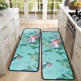 thumbnail image 4 of Kitchen Rugs Sets Of 2,Pioneer Flower Floral Print Pattern Anti Fatigue Kitchen Mat Rugs Non Slip Washable,Decorative Kitchen Floor Mats for Kitchen,Sink,Laundry,17"x47"+17"x47", 4 of 5
