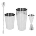 thumbnail image 3 of Professional  Shaker Set, 304 Stainless Steel, Durable  Rust,Proof, Includes Jigger  Strainer, 3 of 6