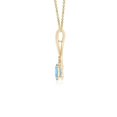 thumbnail image 2 of ANGARA Natural Oval Aquamarine Wishbone Pendant with Diamond Accents in 14K Yellow Gold for Women (Size-6x4mm) | March Birthstone, Anniversary, Jewelry Gift for Women | Natural Aquamarine Necklace, 2 of 8