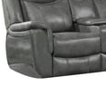 thumbnail image 3 of Leatherette Recliner Wooden Loveseat with Power Cord and USB Docks, Gray, 3 of 5