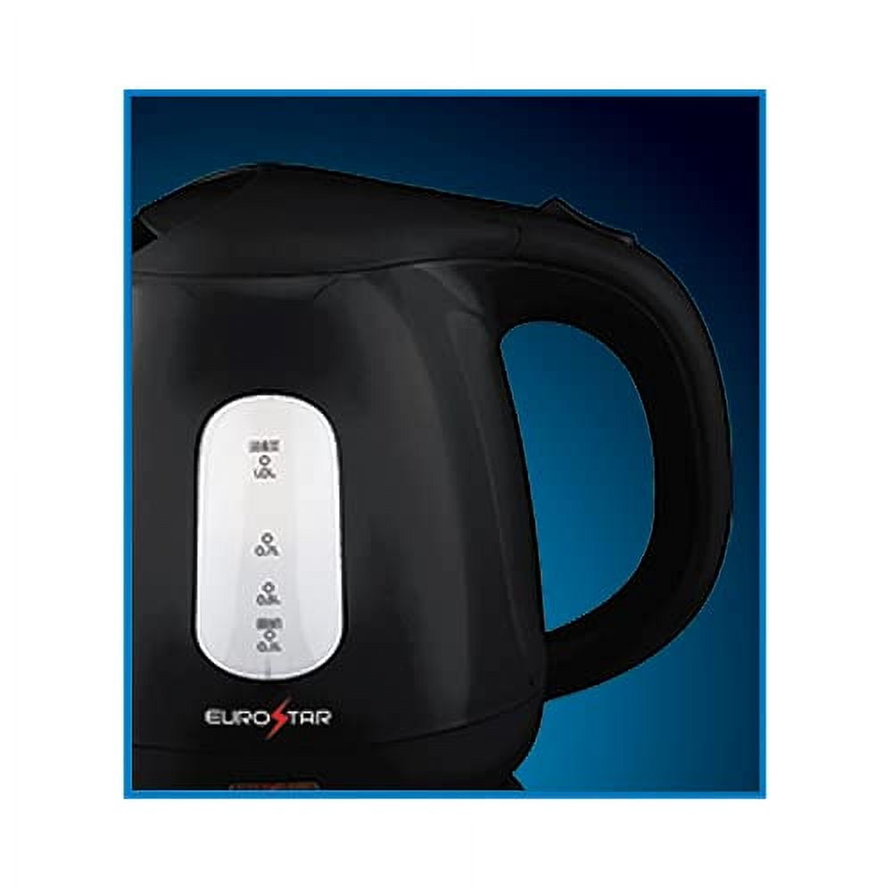 EUROSTAR EKP100BK 1.0L Plastic Electric Kettle, Black