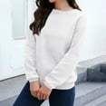 thumbnail image 4 of kytmyeq Women's Casual Fashion Solid Long Sleeve O-Neck Pullover Hoodies Top Blouse, 4 of 8