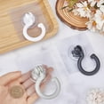 thumbnail image 3 of 6Pcs Adhesive Ceiling Hooks Hanging Wall Hooks No-Drill Self-Stick Swivel Ceiling Turn 360°/180°Mounted Hooks Mixed Color, 3 of 6