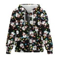 thumbnail image 4 of FOR U DESIGNS Christmas Snowman Zip Up Hoodies for Women Trendy Oversized Hooded Size XL Long Sweatshirt Hoodie Jackets for Women with Zipper Polyester Activewear, 4 of 7